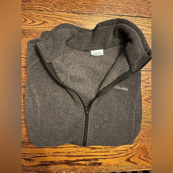 Men’s Columbia Fleece Gray Zip Up Jacket - XL - Picture 2 of 3